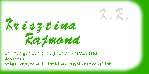 krisztina rajmond business card